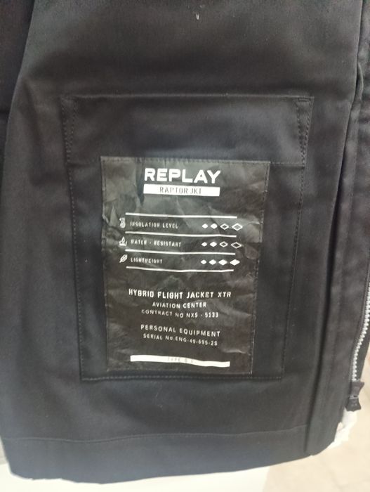 Водо и ветроустойчиво яке Replay S ново Черно мъжко оригинално реплей