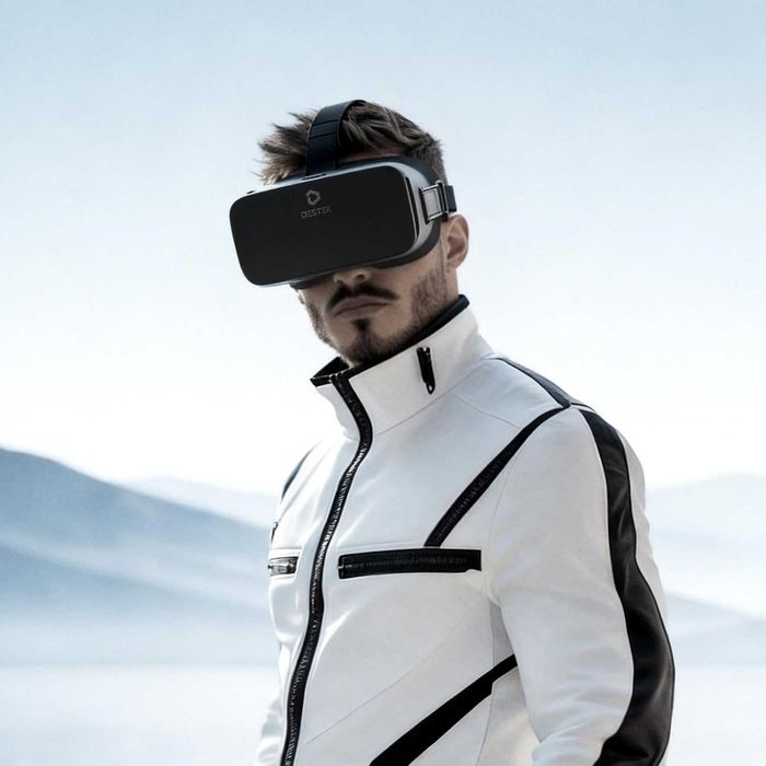 DESTEK V5 VR слушалки за телефон, 110°FOV HD антисини лещи за защита на очите