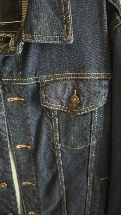 Jacheta Zara Man - geaca blugi barbati denim albastra - Marimea M / 40
