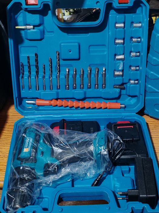 Заглавие: Акумулаторен винтоверт Topfine 48V – Пълен комплект с аксесо