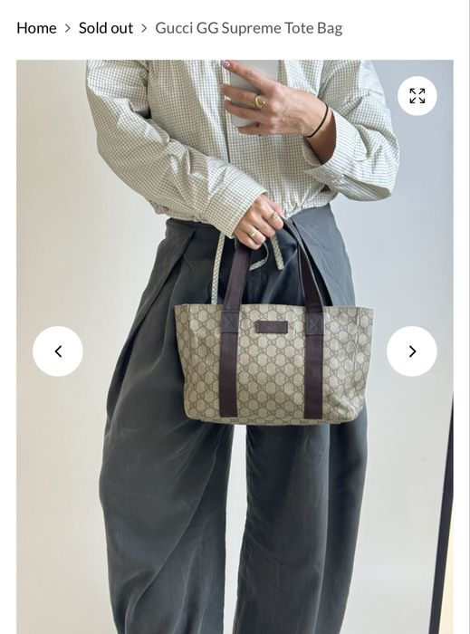 Сумка Gucci Supreme Tote оригинал