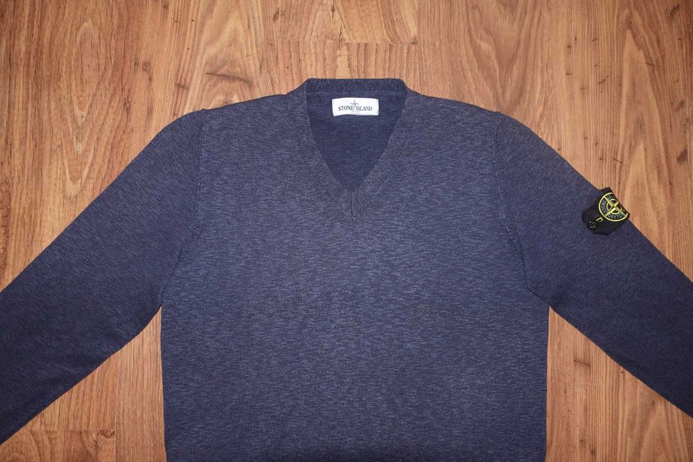 Pulover Stone Island, Marimea M, Albastru, Stare Foarte Buna
