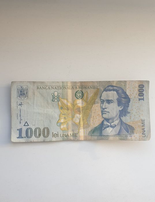Bancnota 1000lei Mihai Eminescu 1998 serie A