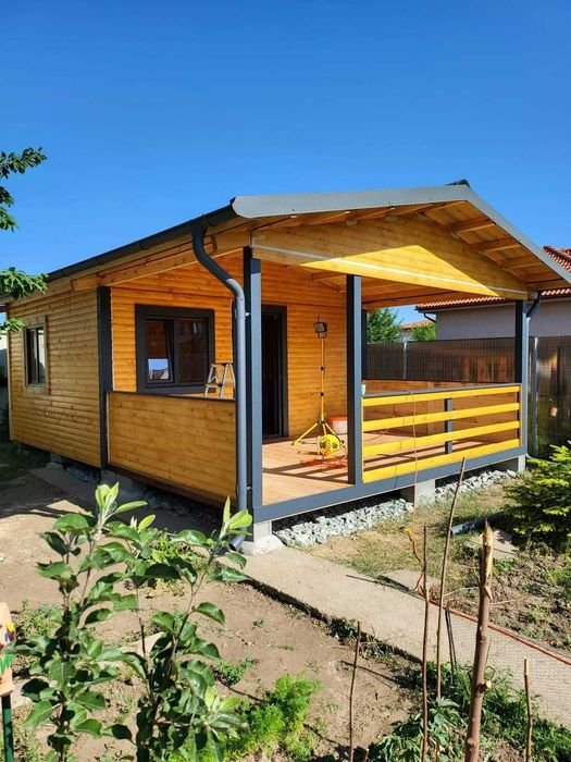 Cabana stil A-Frame, Casa, Foisoare si Terase din structura de lemn