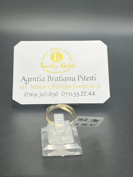 Inel aur 14k 1.35 gr marimea 18 cod 24532