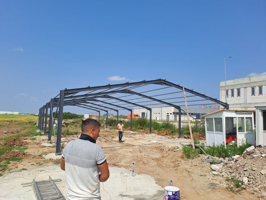 Vand și construiesc o gama larga de hale sau structuri metalice noi ne
