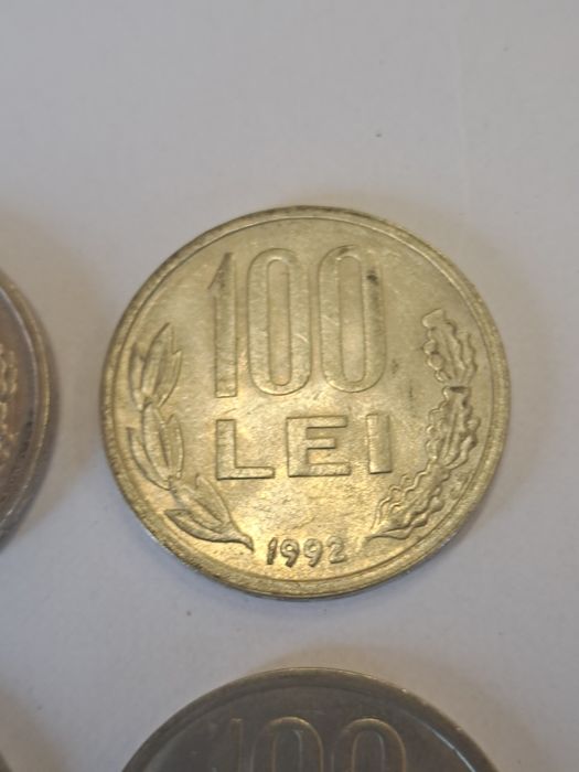 Monede 100 lei, 1991, 1992, 1993, 1994. Pret 250 lei