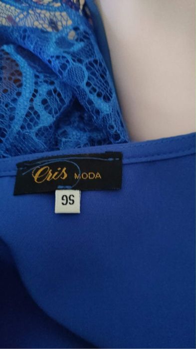 Rochie Carla Albastru Royal cu bolero asortat