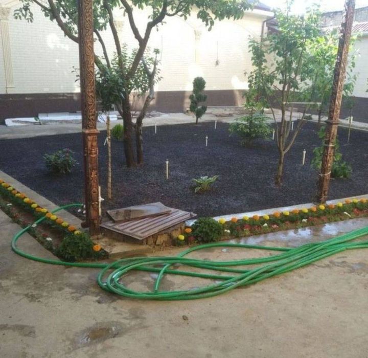 Gazon va poliv sistema