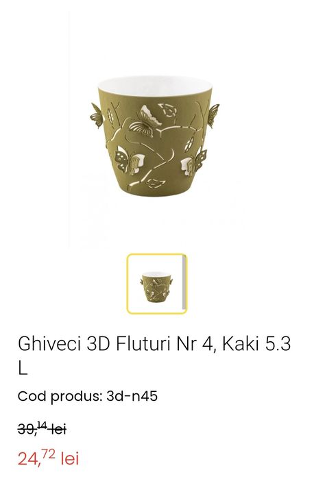 Vând ghivece 3D cu fluturi 5.3 L