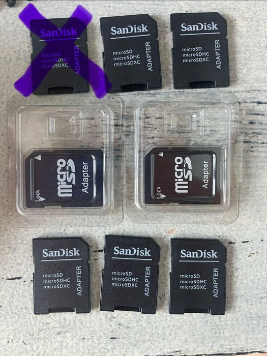 7 броя Адаптери за micro sd карта памет