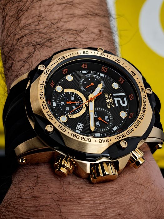 INVICTA Speedway Gold/Black Swiss 51 mm, Инвикта нов ръчен часовник