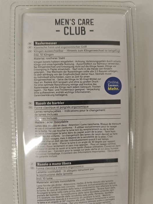 Brici barbierit ras LIDL MEN CARE CLUB aparat manual