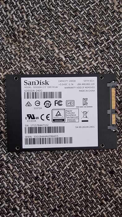 Ssd sandisk 240gb laptop