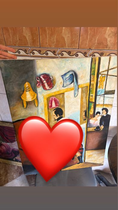 Vand tablouri picturi speciale pictate in ulei detalii in privat