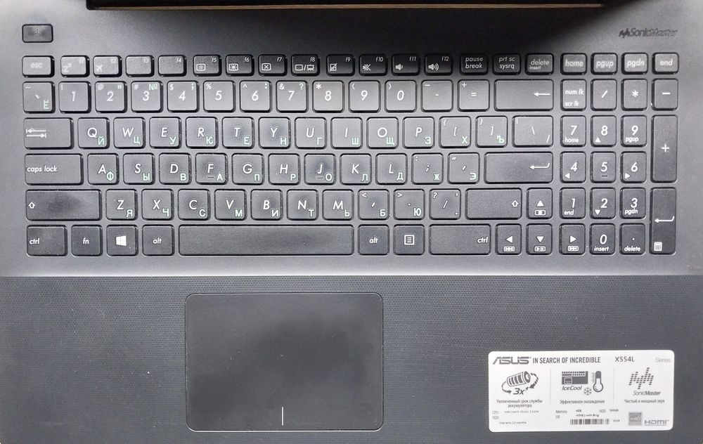 ASUS X554L ноутбук