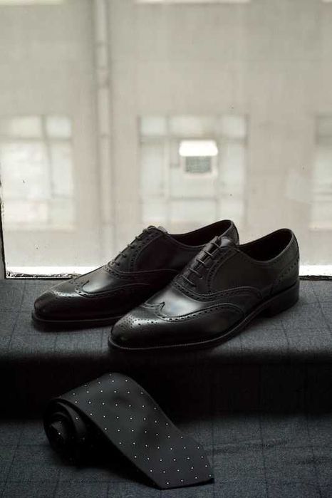 Pantofi oxford de lux 43 lucrati manual ShoePasssion piele naturala