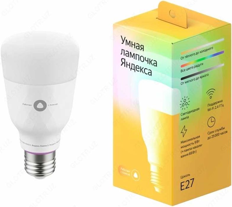Умная LED-лампа Яндекс E27 — с Алисой до 25 000 ч. Есть доставка