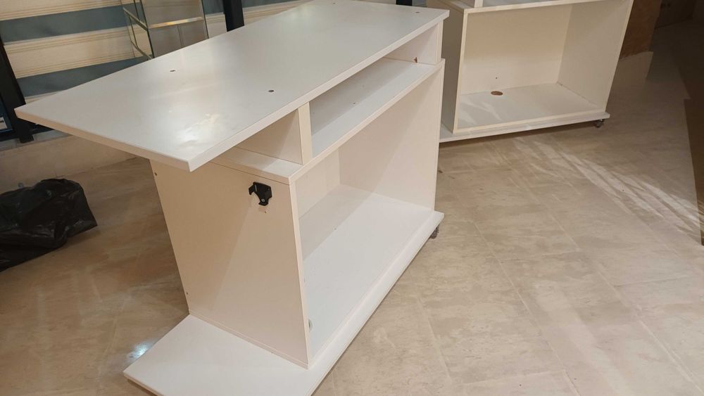 Vand Birou PC mobil Alb Pal - 20 bucati