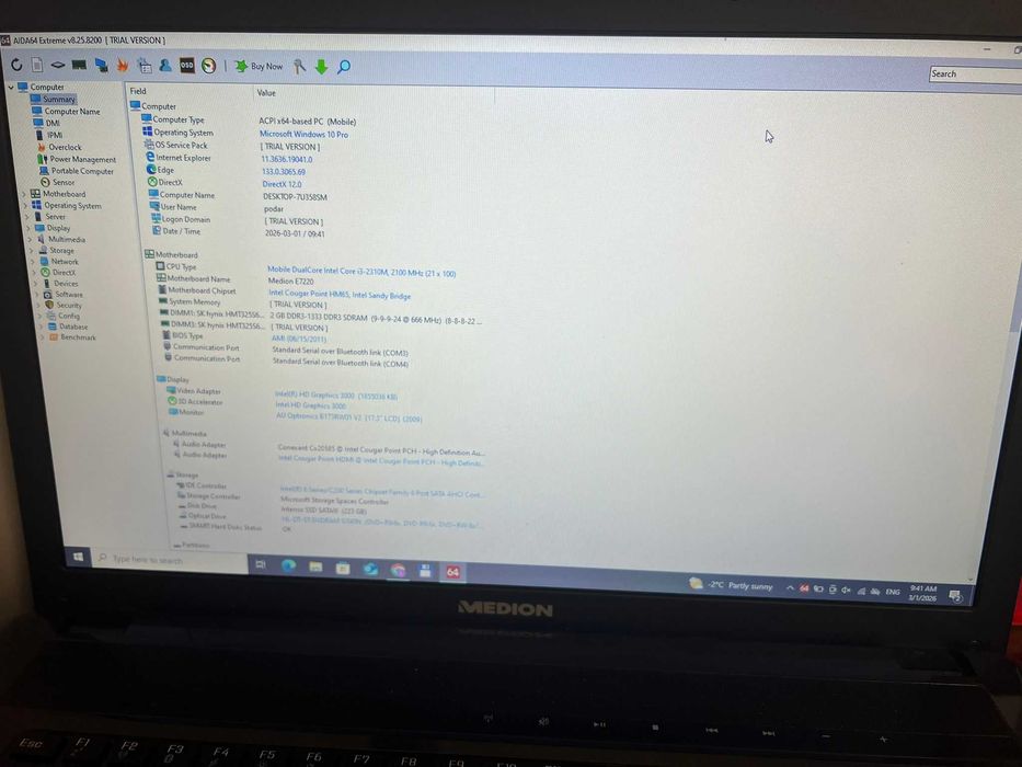 Laptop MEDION Akoya E7220 17 inch Licenta Windows 10 si Office 2021
