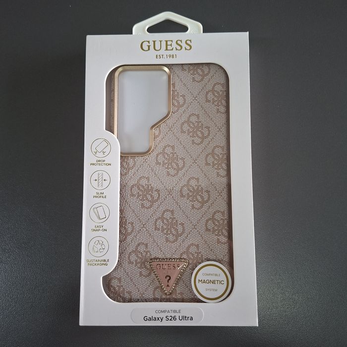 Силикон Guess за Samsung Galaxy S26 Ultra Гръб с кожен дизай