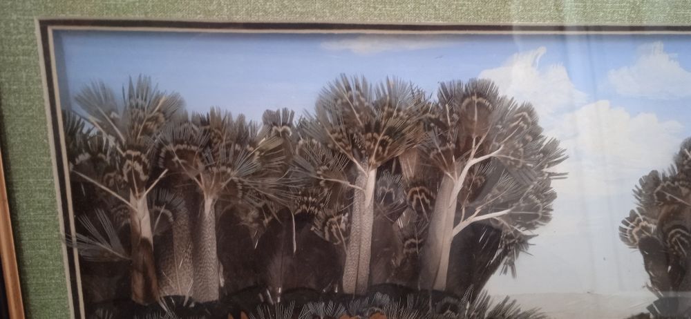 Картина из перьев.