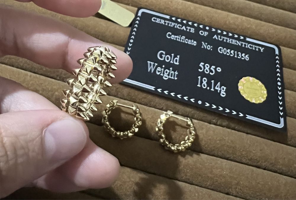 Золотое кольцо люкс работа 1:1