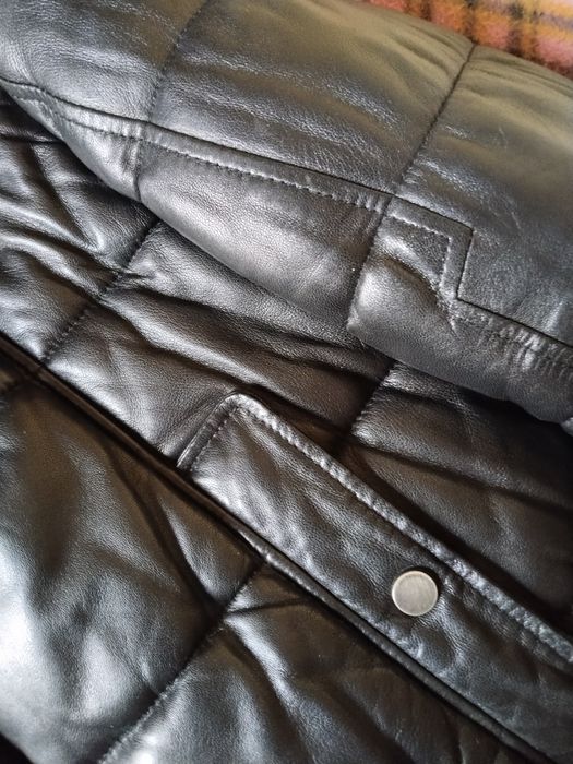 Кожаный пуховик оригинал кожа
