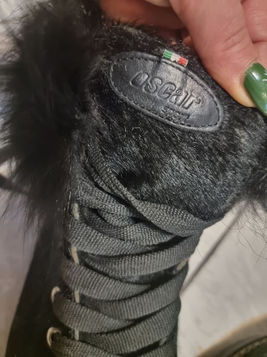 Oscar  дамски боти естествен косъм номер 40