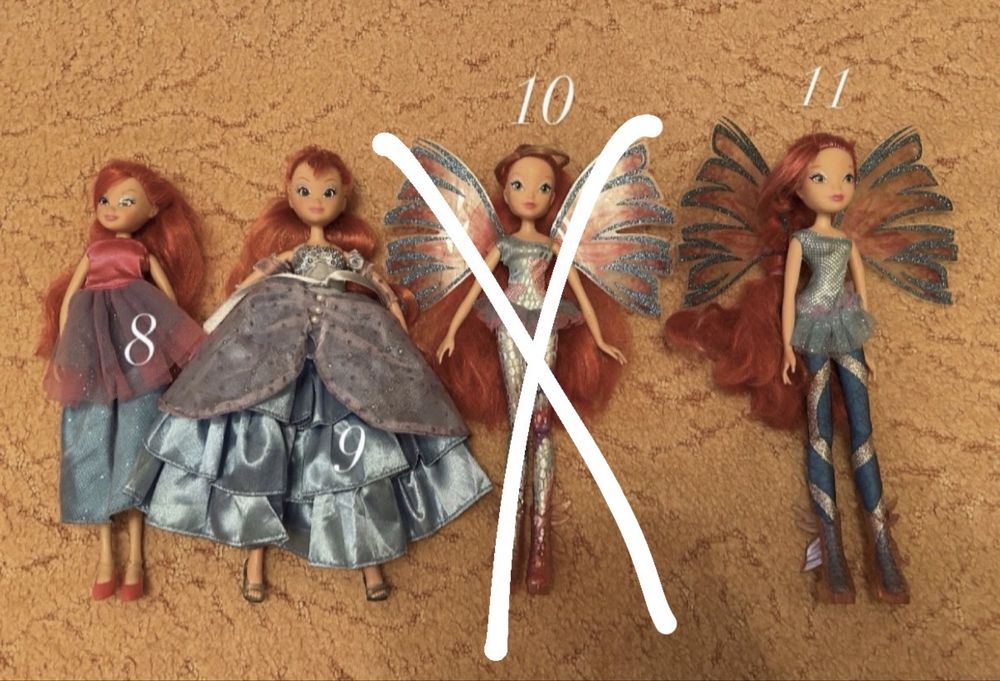 Кукли Уинкс, Кен, Барби, Ариел и порцеланови кукли