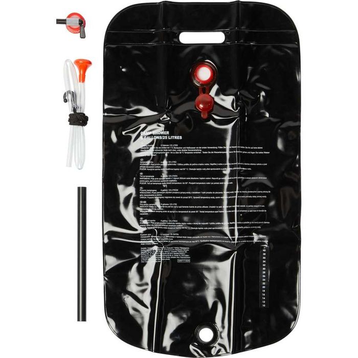 Duș solar 25 L, camping, gradina, pliabil, NOU, la cutie sigilata
