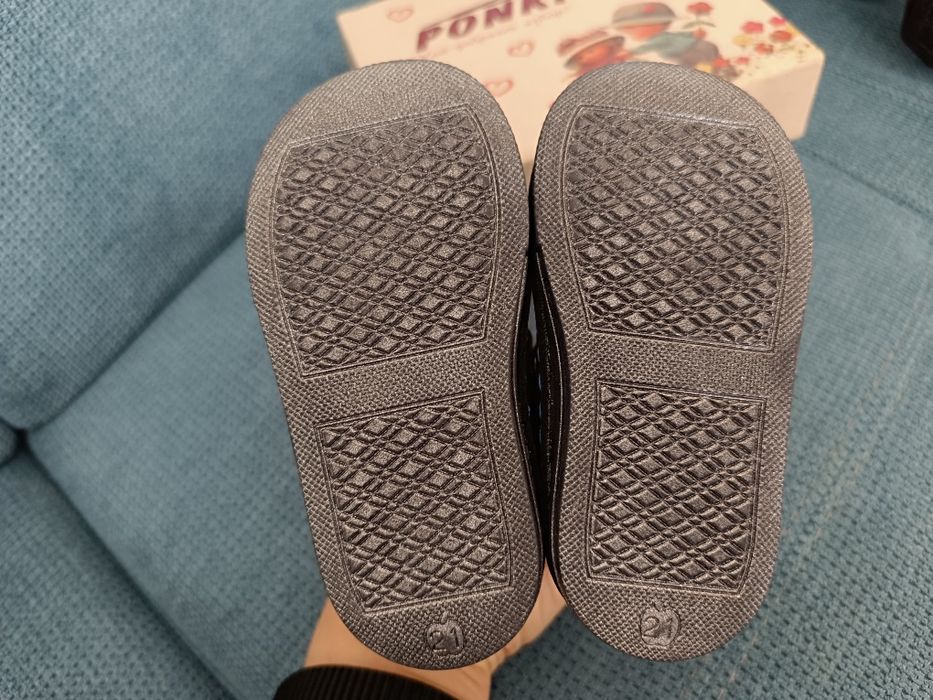 Бебешки обувки балеринки понки 21 номер тъмносини ponki