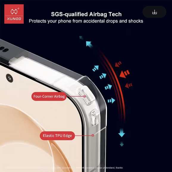 Husa pentru POCO F8 Ultra shockproof cu airbag-uri pe colturi si spate transparent
