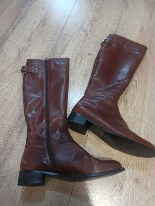 Дамски зимни кожени ботуши размер 41