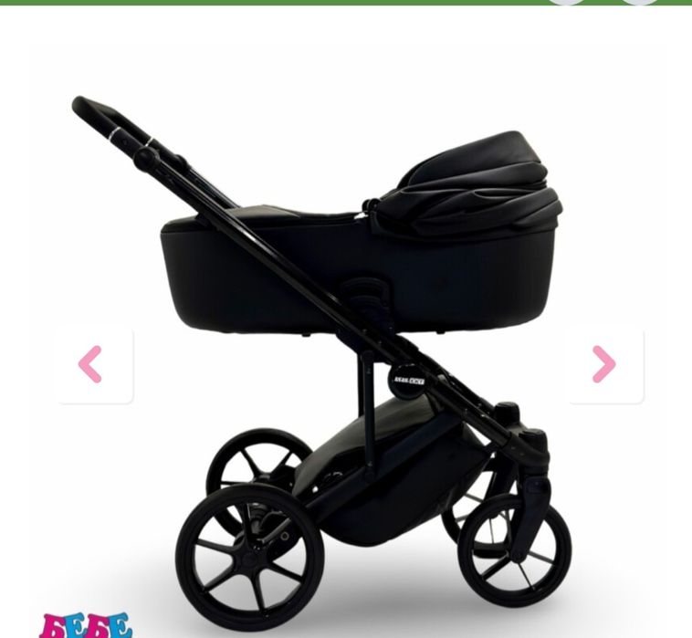 Бебешка количка Spring New 3в1; цвят: черна перла