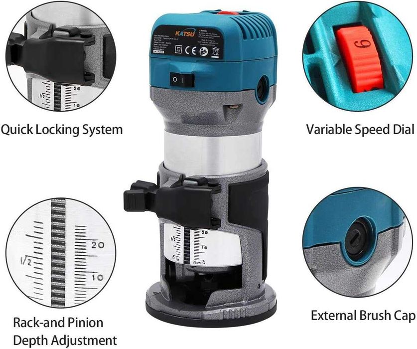 Masina de frezat lemn, 710W, 1000-30000 rpm NOU, Factura, Garantie