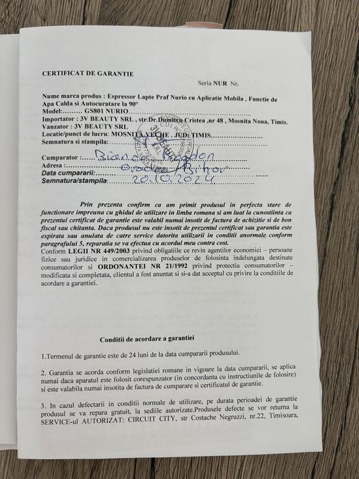 Espressor lapte praf Nurio