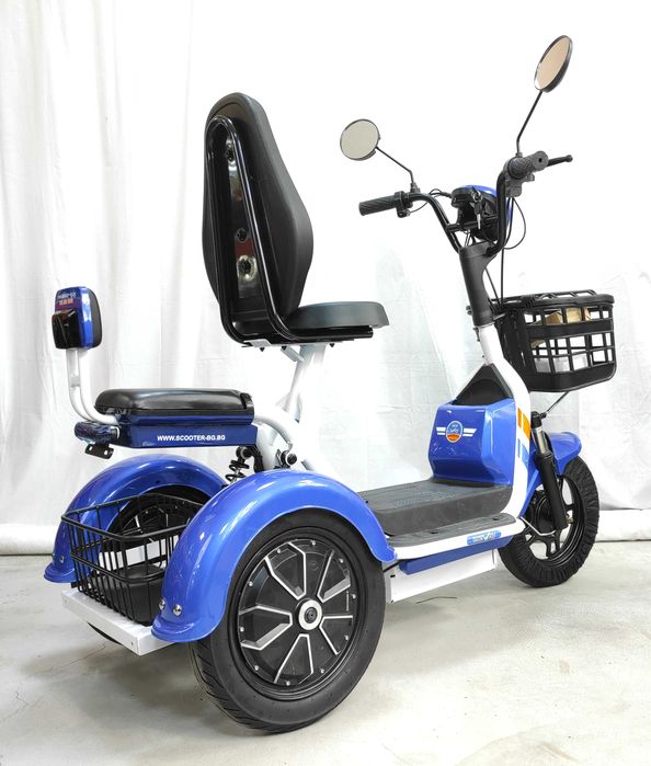Електрическа триколка EcoWay М31 син цвят 500W