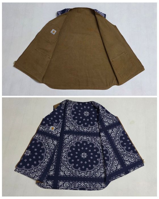 Vestă reversibilă CARHARTT WIP SS21 cu 2 fețe și bandană, Nr. XL