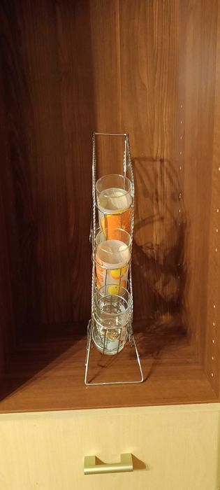 комплект 6 броя чаши за безалкохолно на стойка делфин алуминиева