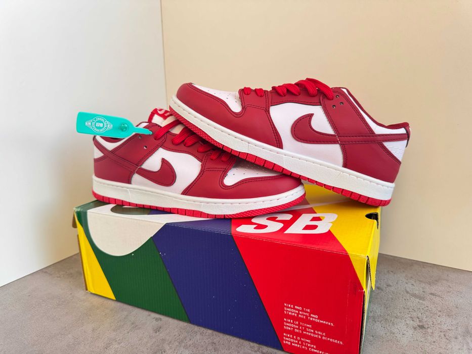 Adidași Nike AIR Dunk University Red, Unisex, NOI - Cu Cutie/Accesorii