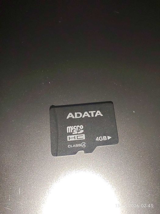 Карта памяти MicroSDHC 4GB ADATA (оригинал, тест скорости прикреплён)