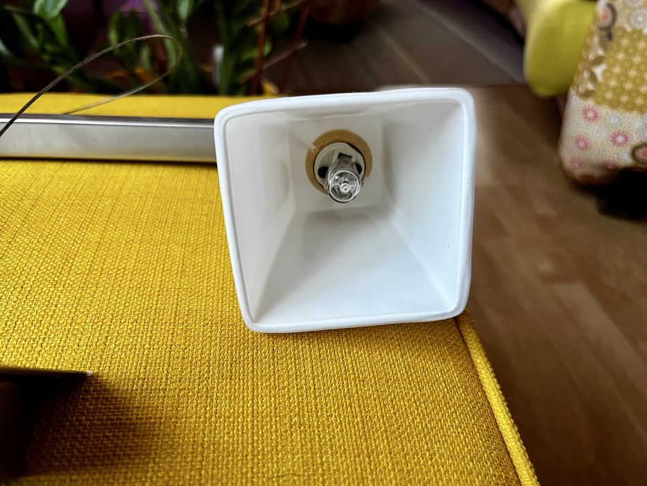 Lustră modernă 3 spoturi – sticlă & inox – Soclu G9