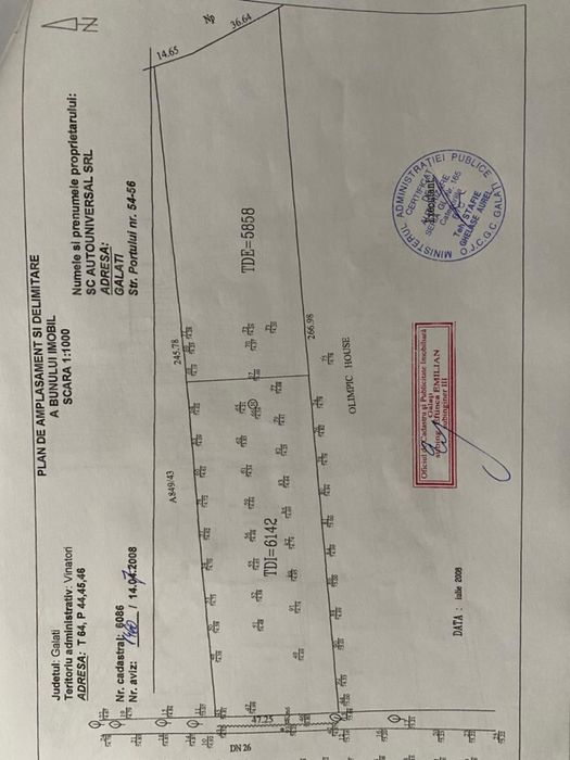 Teren De Vanzare  DN26 Traian Parc