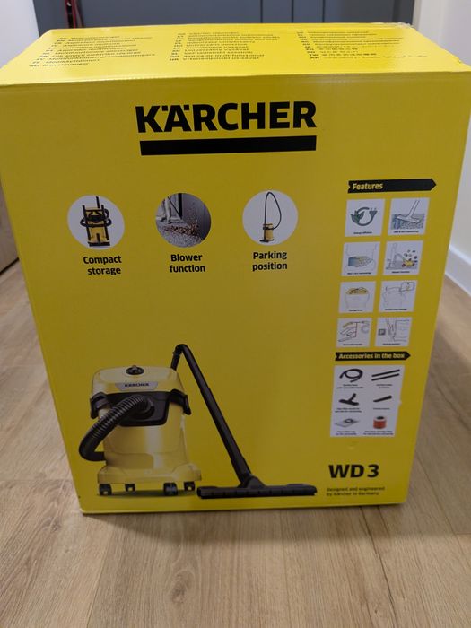 Прахосмукачка за сухо/мокро почистване Kärcher WD 3 V-17/4/20 – Като Нова!