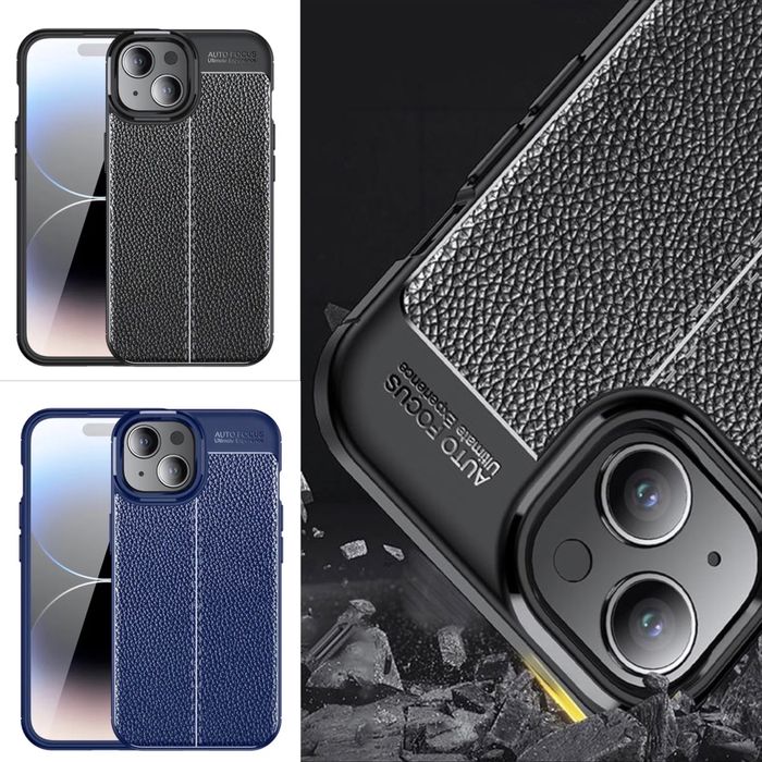 Husa Premium Antisoc model PIELE pentru iPhone 15 Plus , 15 Pro