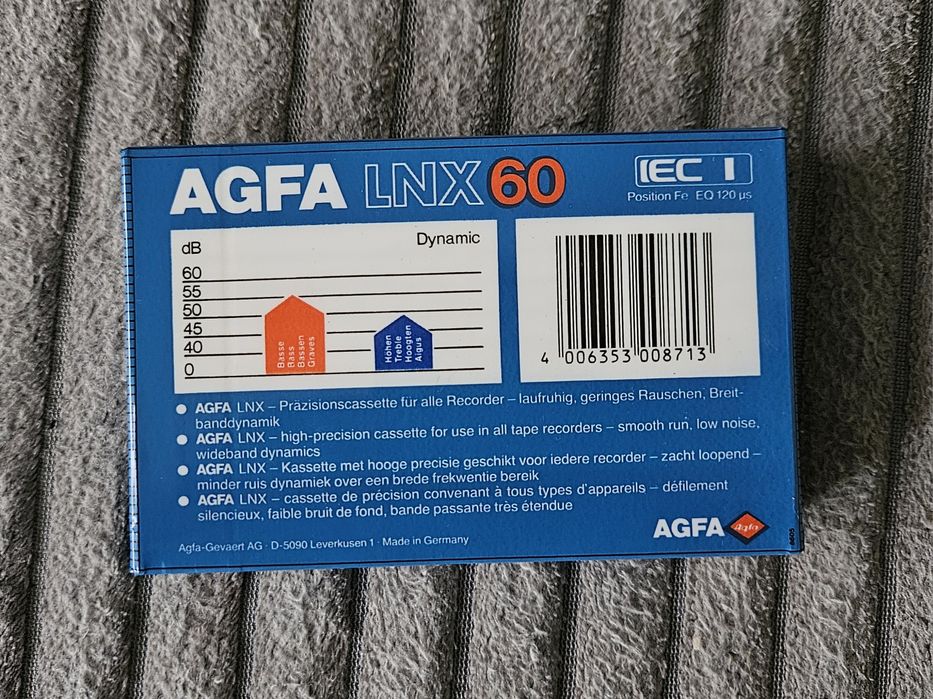4 Casete Audio AGFA LNX 60