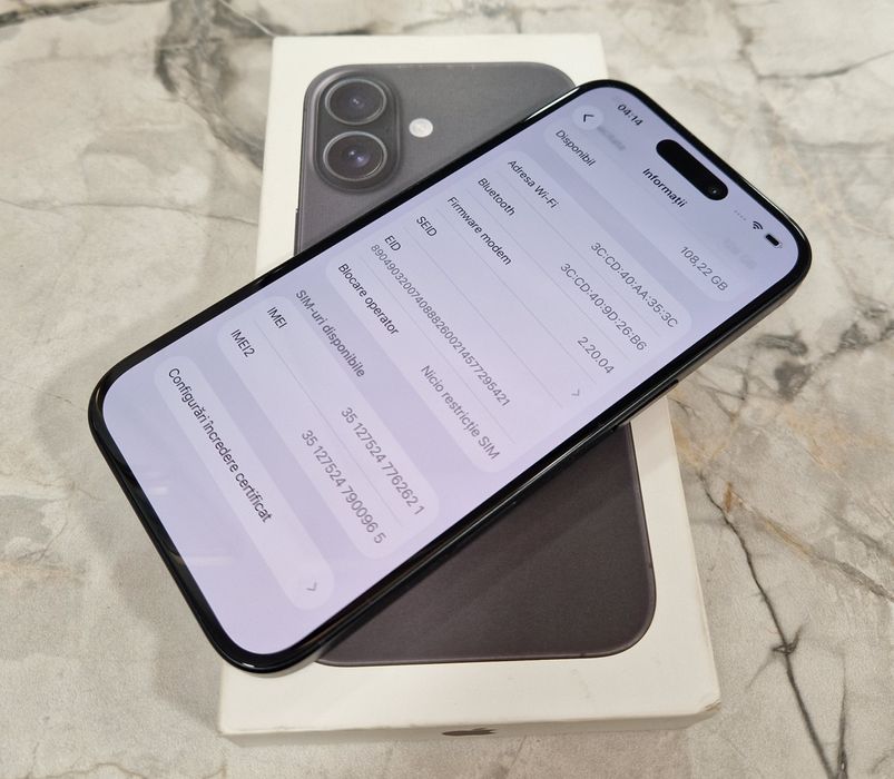 iPhone 16 128GB. Black // 100% Bateria