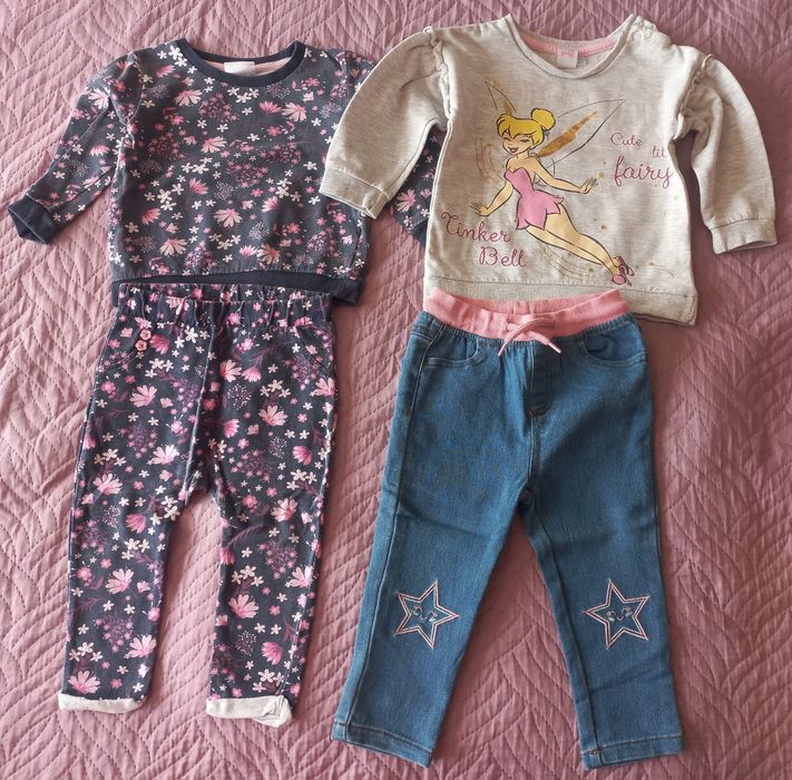 ЛОТ ИЗПОЛЗВАНИ  бебешки дрешки за момиче р-р 86(12-18м.)