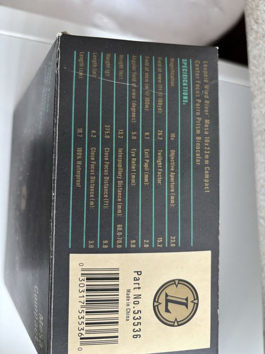 Новый бинокль Leupold Wind River Mesa в коробке